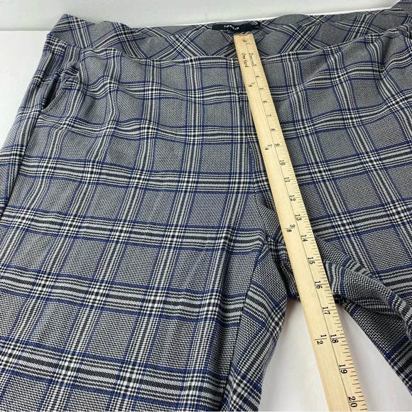 Torrid Womens 4X Blue Plaid Ponte Pull On Pants Elastic Waistband Ankle Length - Picture 5 of 12